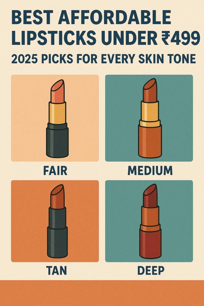 Best affordable lipsticks under 499 swatches on different skin tones