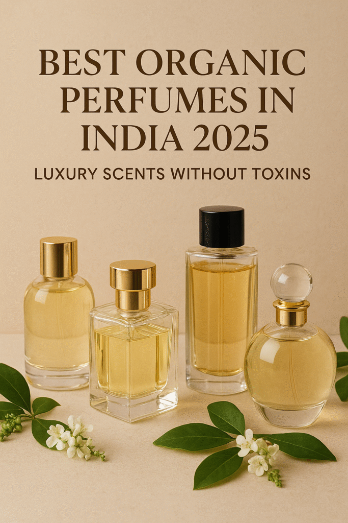Best organic perfumes India 2025 luxury natural fragrances without chemicals collection display