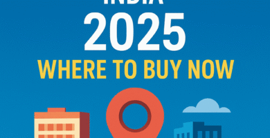 Real estate investment opportunities in India 2025 showing modern residential and commercial properties in top cities like Mumbai, Delhi, Bangalore for high return low risk investments